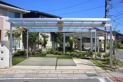 瀬戸市　カーポート工事　三協