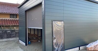 愛知県バイクガレージ施工例