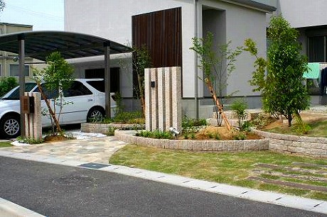 名古屋市外構施工例 和モダン