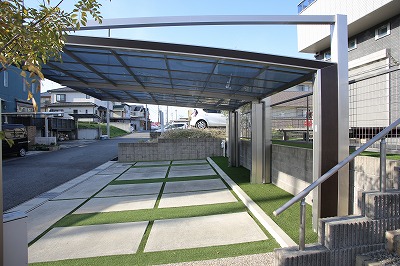 名古屋市　カーポート　シコクマイポートNEXT　木調