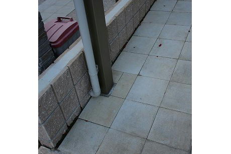 カーポート柱まわり仕上げ