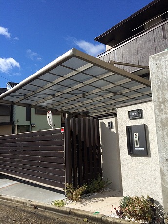 名古屋市　カーポート　ガレージゲート工事