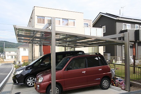 愛知県瀬戸市カーポート施工例、シコク化成 愛知県カーポート お値打ち施工例