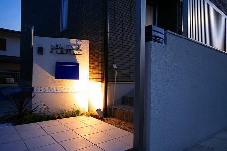 春日井市外構施工例　ライトアップ